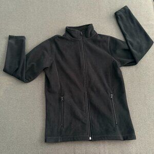 Lands End Black Zippered Fleece